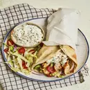 Chicken Gyro with bread
