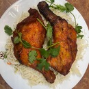 Half Grilled Chicken With Rice